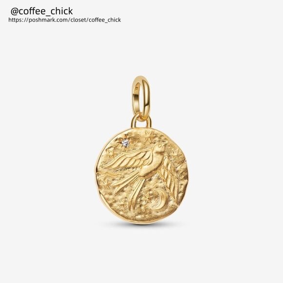 Pandora Swallow Medallion Charm|Pendant - Picture 1 of 2